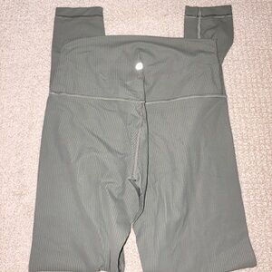 Lululemon Align Ribbed Leggings in Army Green